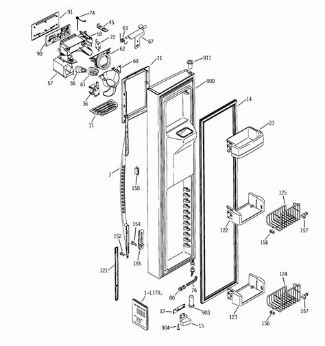 whirlpool fridge bracket diagram